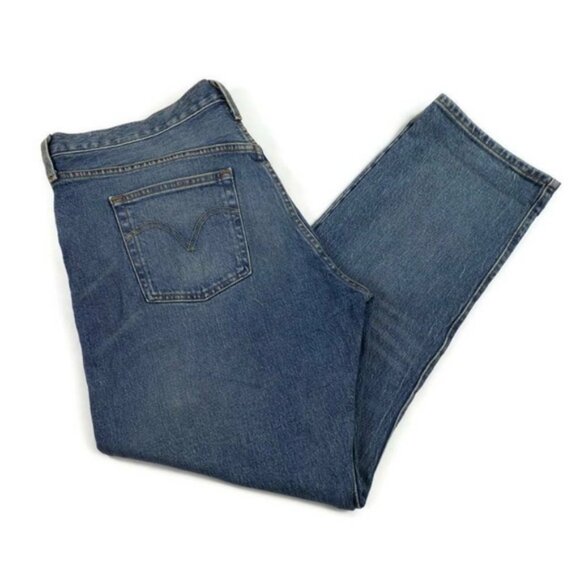 Levi's 501 CT Medium Wash Button Fly Tapered Leg Denim Jeans Mens 38x28.5 NWT - Picture 7 of 16